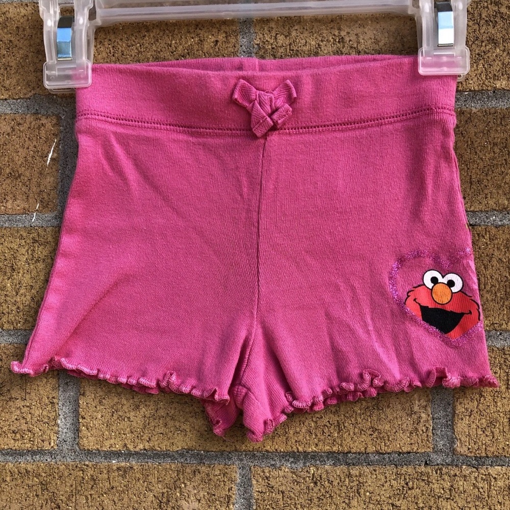 Elmo Sesame Street 18m Baby shorts Pink Vintage Vtg Girls